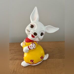 This Vintage Adorable Ceramic Easter Hand Painted Bunny
